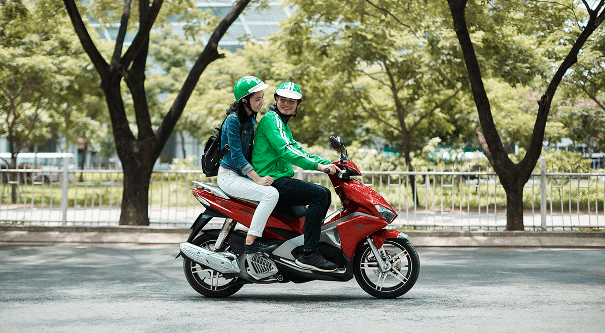Grab Bike Helmet is safe for solo Female Travelers in Hanoi